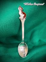 Серебряная чайная ложечка «Киска»