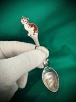Серебряная чайная ложечка «Киска»