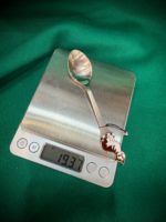 Серебряная чайная ложечка «Киска»